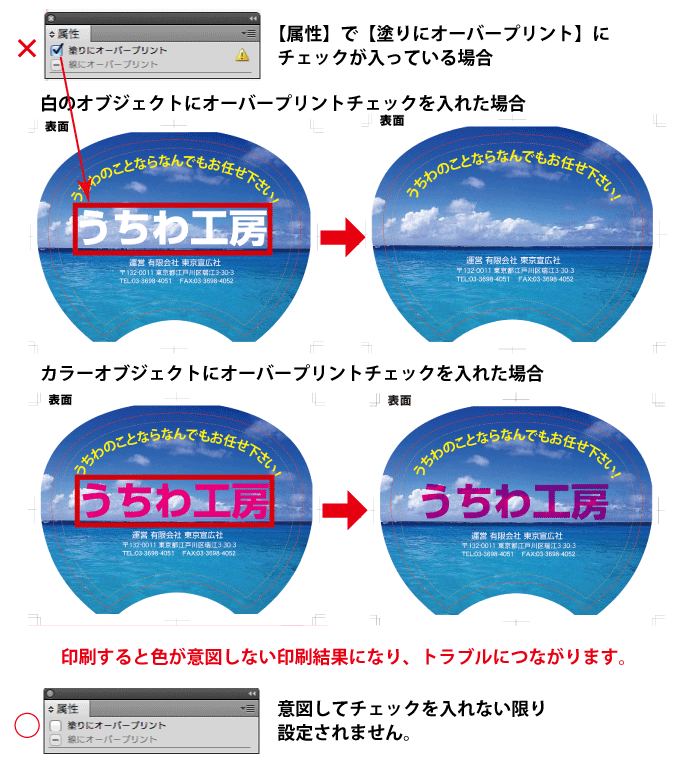 オーバープリント設定について